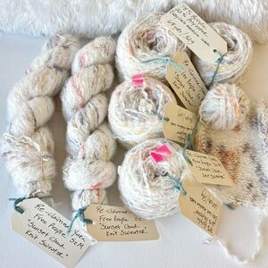 Yarn Acrylic Reclaimed Yarn Lot FREE PEOPLE Sweater Worsted #4 Weight